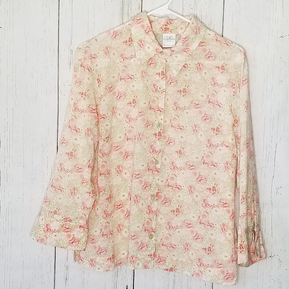 Emma James Shirt Button Up Floral Size 12
